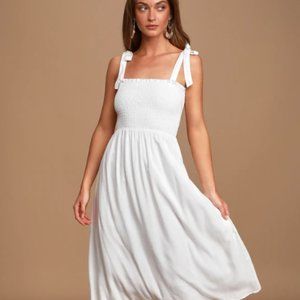 Lulu's Tie-Strap Midi Dress